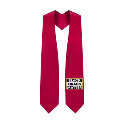 Red BLACK GRADS MATTER Graduation Stole