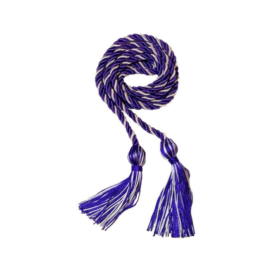 Purple and White Intertwined Honor Cord