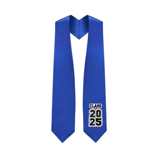 Royal Blue "Class of 2024/2025" Graduation Stole