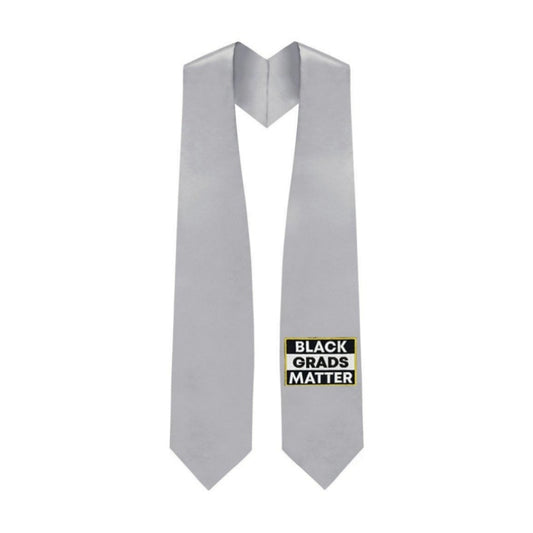 Silver BLACK GRADS MATTER Graduation Stole