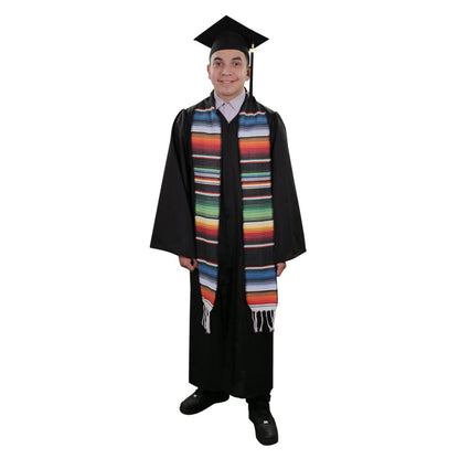 Black Mexican Serape Graduation Stole/Sash