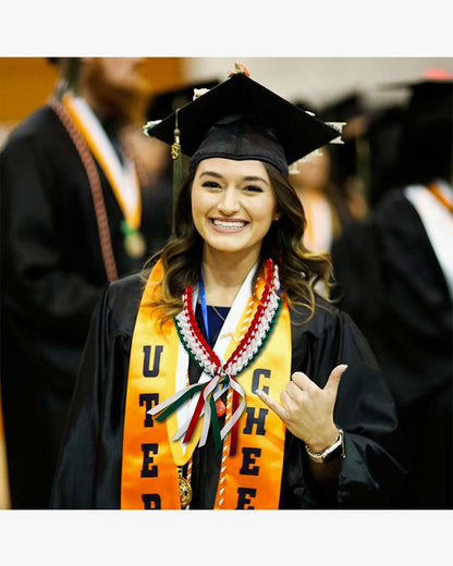 Graduation Leis with National Flag Color Ribbon Lei Braided Necklace - Graduation Seller
