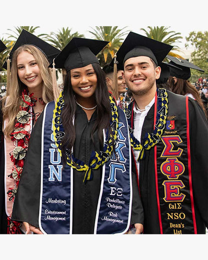 Graduation Leis with 2024 Embroidery Ribbon Lei Braided Necklace - Graduation Seller