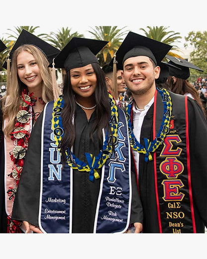 Graduation Leis with 2024 Embroidery Ribbon Lei Braided Necklace - Graduation Seller
