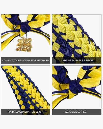 Graduation Braided Ribbon Lei with 2024 Year Charm - Graduation Seller