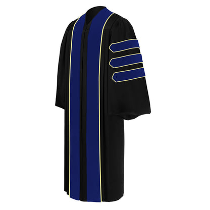 8 Luxury Doctoral Gown with Gold Trim – Elegance for Your Graduation Day