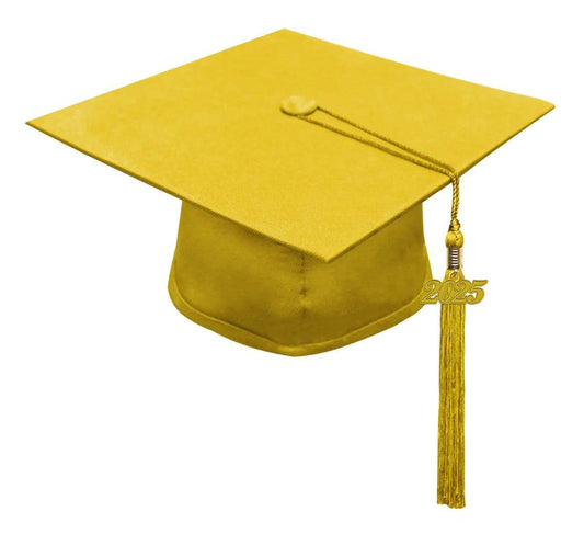 Matte Gold Junior High/Middle School Cap & Tassel - Graduation Seller