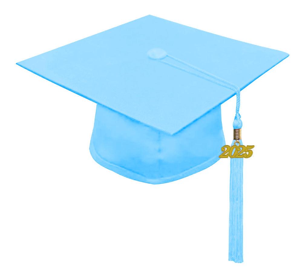 Matte Light Blue Kindergarten/Preschool Cap & Tassel - Graduation Seller