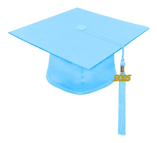 Matte Light Blue Kindergarten/Preschool Cap & Tassel - Graduation Seller