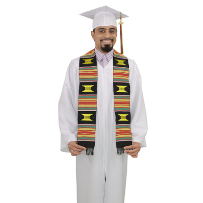 Kente Graduation Kente Stole, Handwoven Kente Sash Cloth