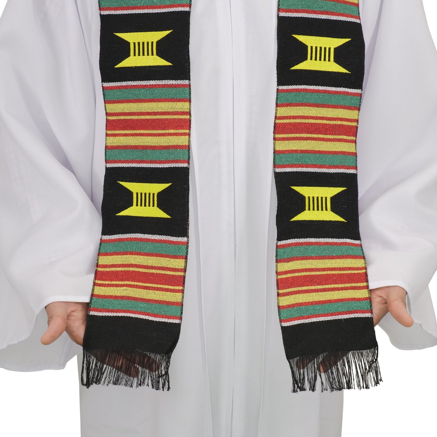 Kente Graduation Kente Stole, Handwoven Kente Sash Cloth