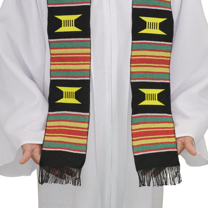 Kente Graduation Kente Stole, Handwoven Kente Sash Cloth