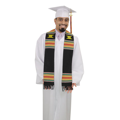 Ready to Customize Graduation Kente Stole, Handwoven Kente Sash Cloth