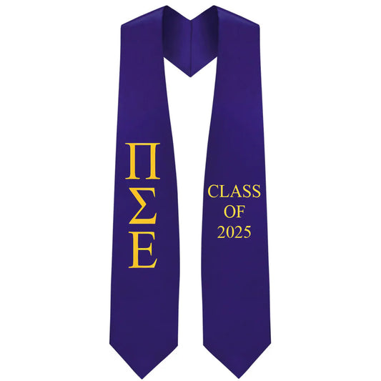 Pi Sigma Epsilon Lettered Stole W/ Year