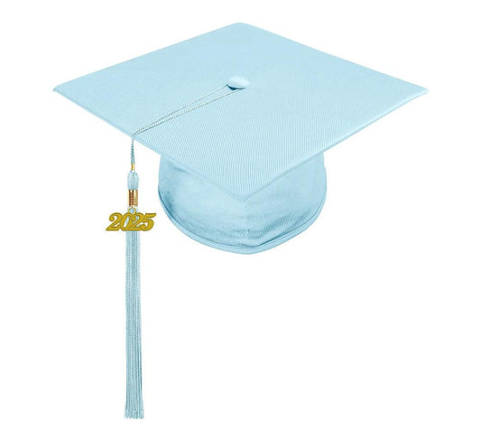 Shiny Light Blue Junior High/Middle School Cap & Tassel - Graduation Seller