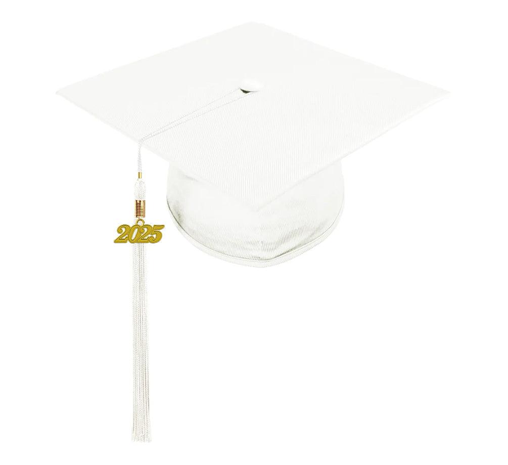 Shiny White Bachelors Academic Cap & Gown - Graduation Seller