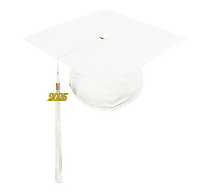 Shiny White Bachelors Academic Cap & Gown - Graduation Seller