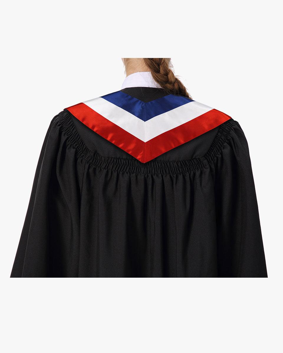 17 Country Flag Graduation Stoles Embroidery Sashes for Study Aboard International Students - Graduation Seller