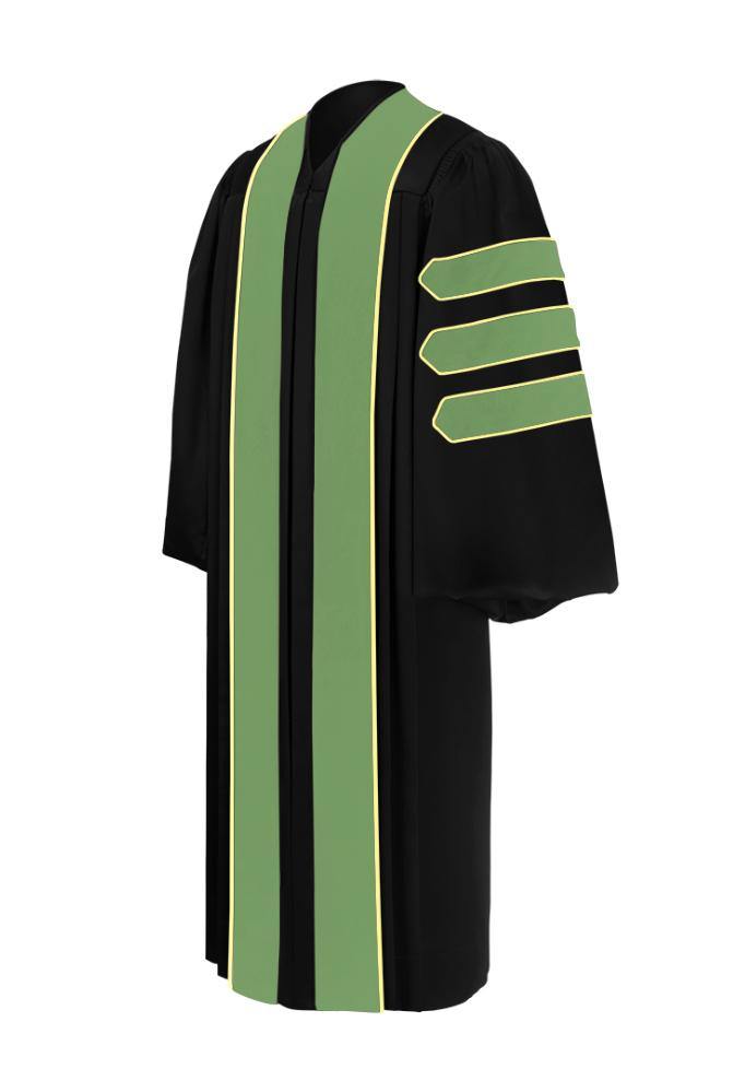 8 Luxury Doctoral Gown with Gold Trim – Elegance for Your Graduation Day