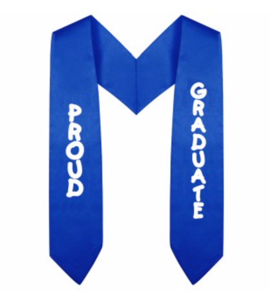 Royal Blue Imprinted Kindergarten/Preschool Stole