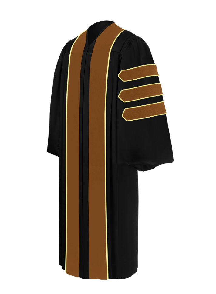 8 Luxury Doctoral Gown with Gold Trim – Elegance for Your Graduation Day