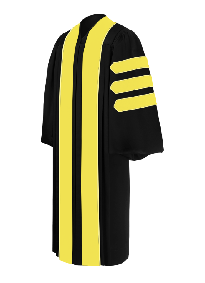 8 Luxury Doctoral Gown with Gold Trim – Elegance for Your Graduation Day