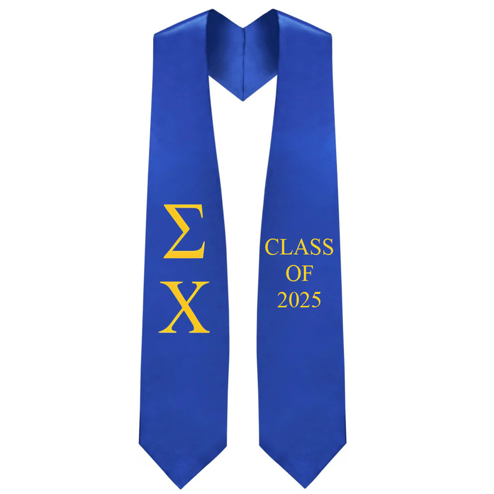 Sigma Chi Lettered Stole W/ Year