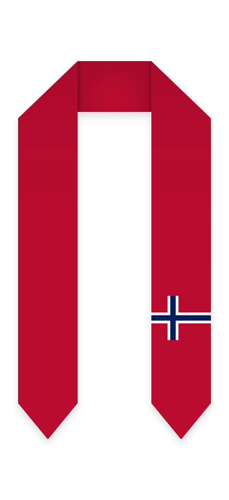 Norway Graduation Stole - Norwegian Flag Sash