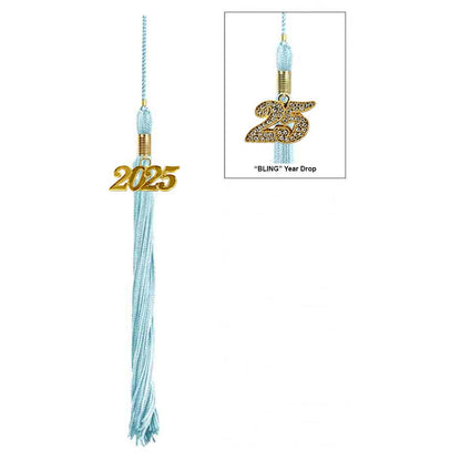 Shiny Light Blue Bachelors Cap & Gown - Graduation Seller