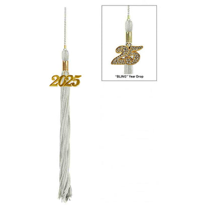 Shiny Silver High School Cap & Tassel - Graduation Seller