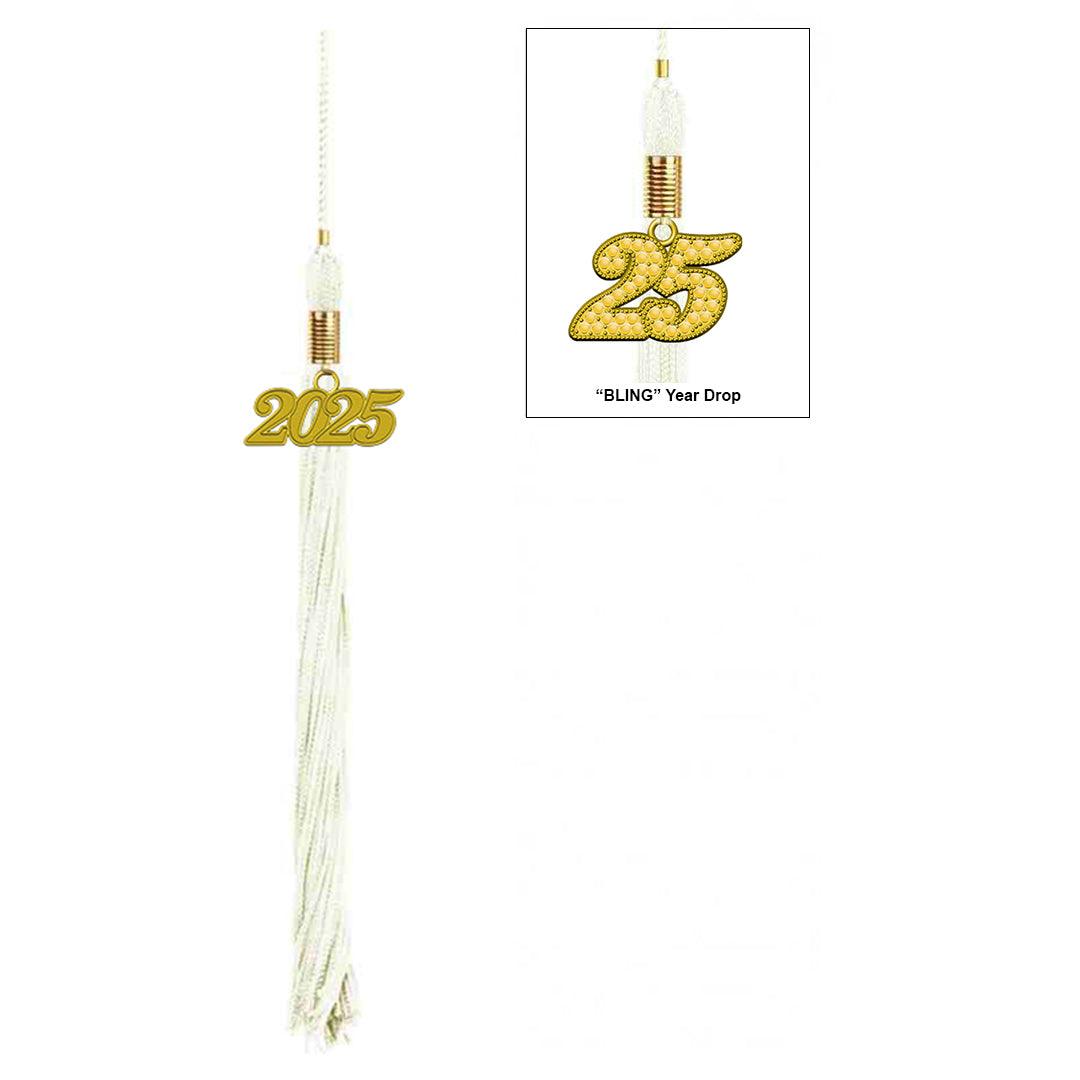 Shiny White Kindergarten/Preschool Cap & Tassel - Graduation Seller