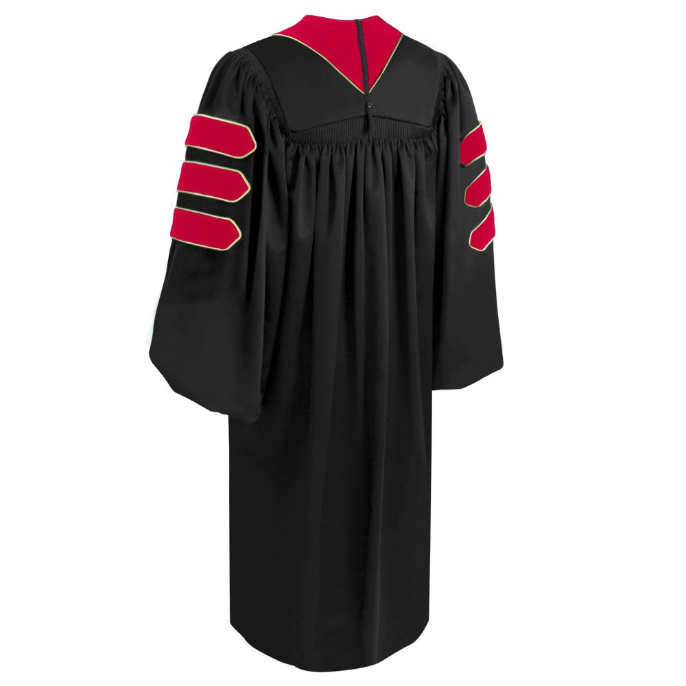 8 Luxury Doctoral Gown with Gold Trim – Elegance for Your Graduation Day