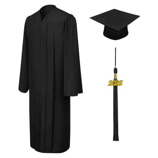 Matte Black Bachelors Cap & Gown