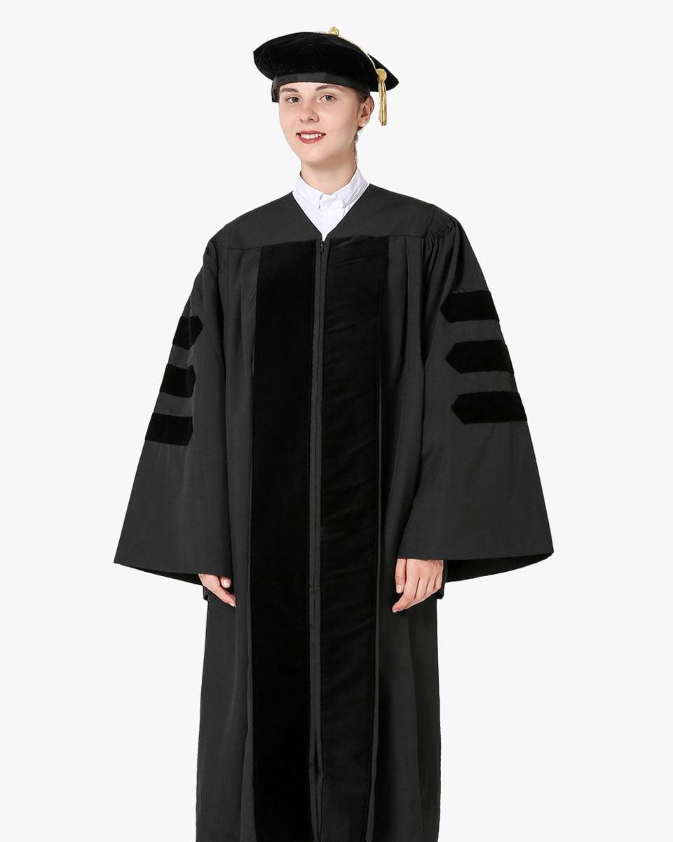 Classic Doctoral Graduation Gown, Tam & Hood Package - Graduation Seller