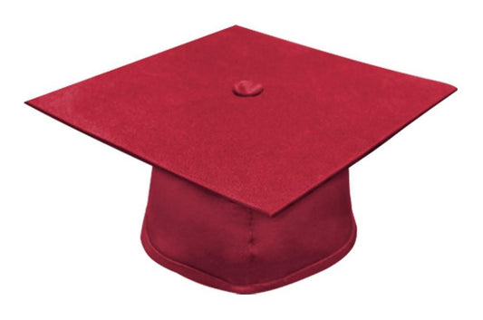 Matte Red Elementary Cap - Graduation Seller
