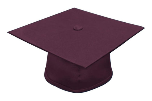 Matte Maroon Elementary Cap - Graduation Seller
