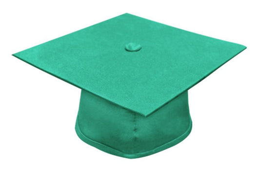 Matte Emerald Green High School Cap - Graduation Seller