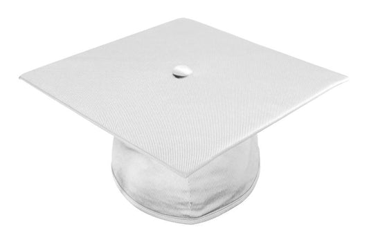 Shiny White Elementary Cap - Graduation Seller