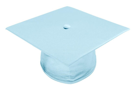 Shiny Light Blue Bachelors Academic Cap