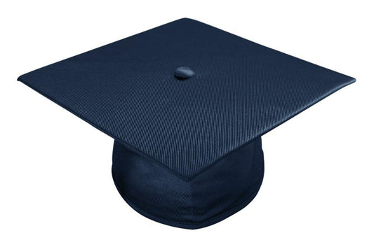 Shiny Navy Blue Elementary Cap - Graduation Seller