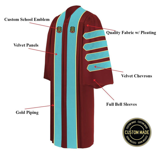 Custom Doctoral Gown - Graduation Seller
