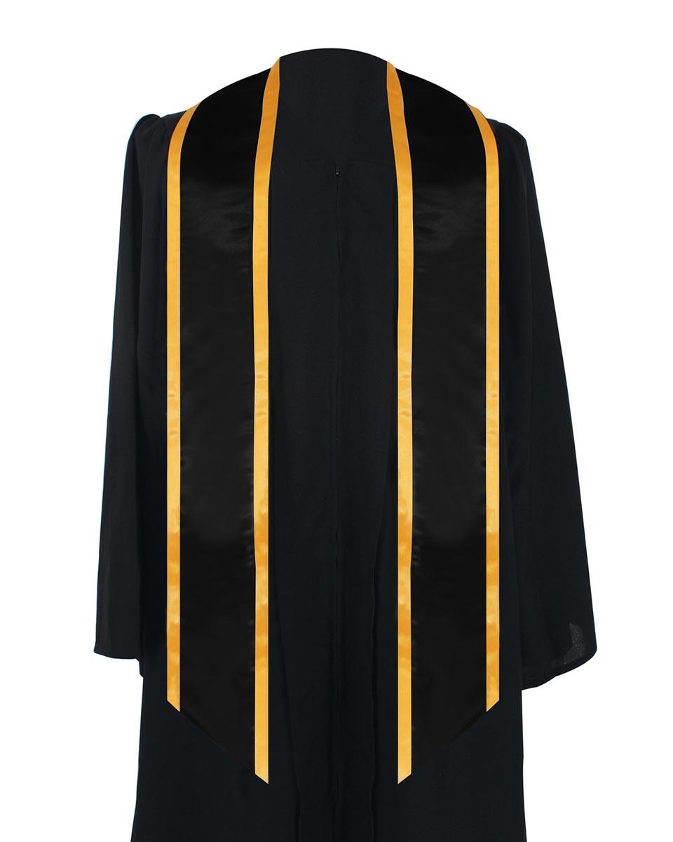 Graduation Stole Angled End With Trim - 11 Colors Available - Graduation Seller