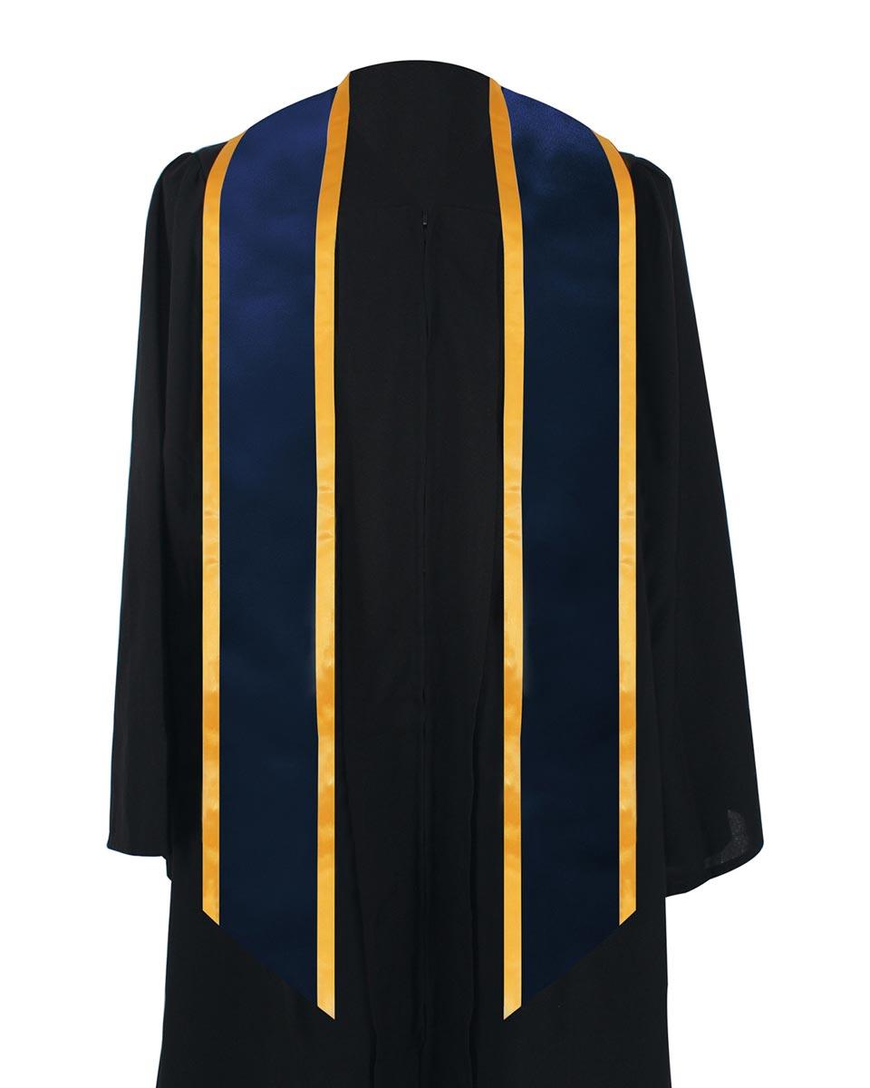 Graduation Stole Angled End With Trim - 11 Colors Available - Graduation Seller