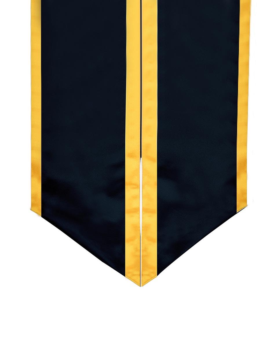 Graduation Stole Angled End With Trim - 11 Colors Available - Graduation Seller