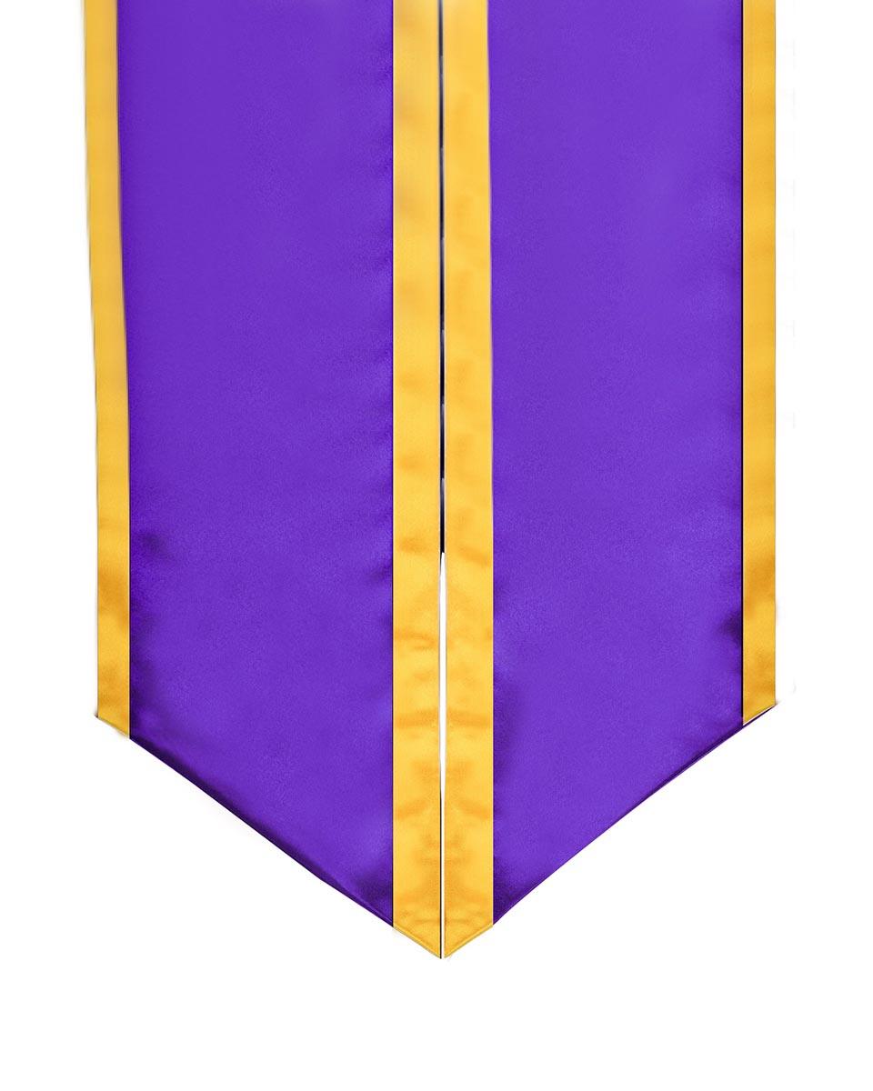 Graduation Stole Angled End With Trim - 11 Colors Available - Graduation Seller
