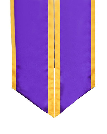 Graduation Stole Angled End With Trim - 11 Colors Available - Graduation Seller