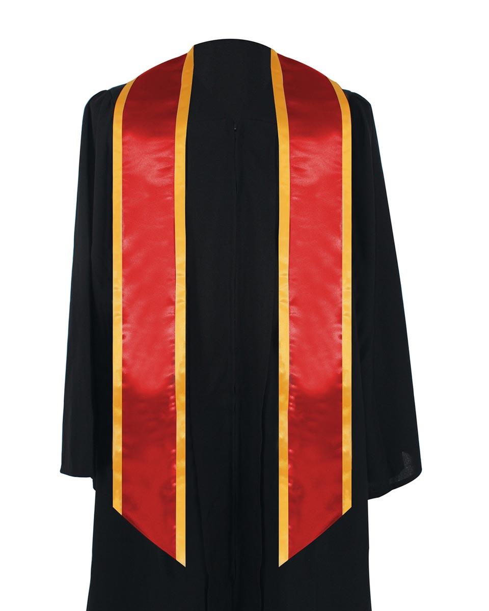 Graduation Stole Angled End With Trim - 11 Colors Available - Graduation Seller