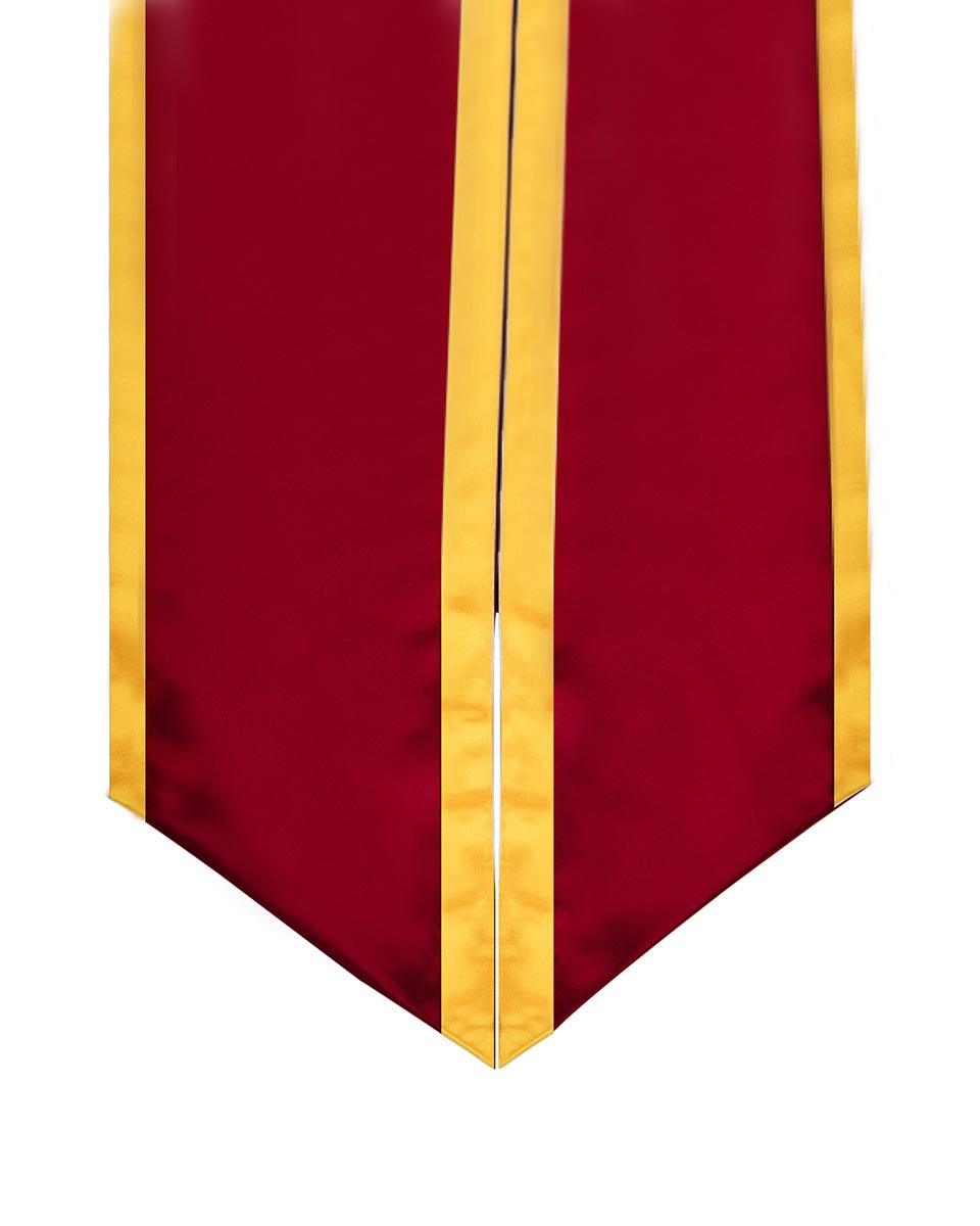 Graduation Stole Angled End With Trim - 11 Colors Available - Graduation Seller