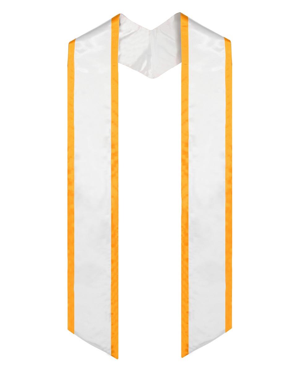 Graduation Stole Angled End With Trim - 11 Colors Available - Graduation Seller