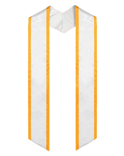Graduation Stole Angled End With Trim - 11 Colors Available - Graduation Seller